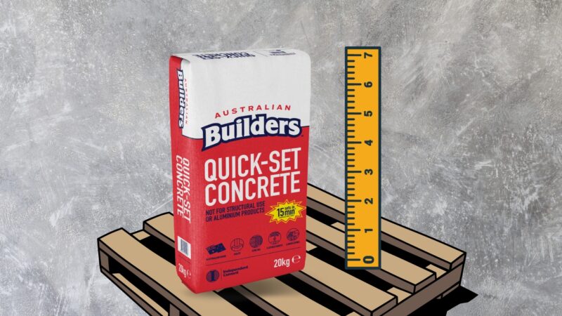 concrete on pallet size